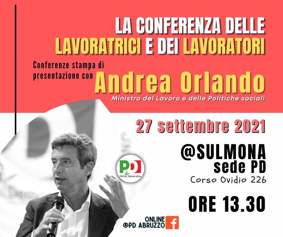 Il ministro Orlando il 27 e 28 settembre in Abruzzo, il programma della visita organizzata dal Pd regionale