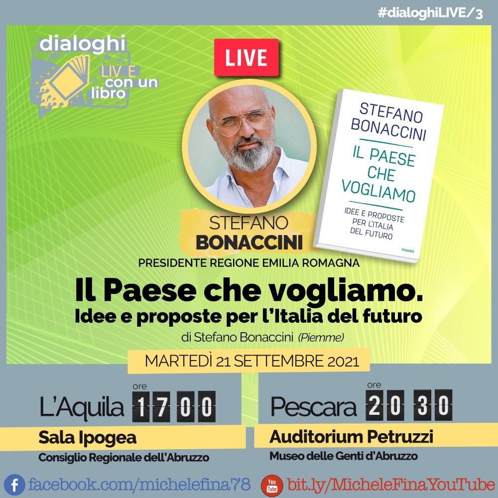 Il 20 e 21 settembre Bonaccini in Abruzzo. Fina: “Portiamo con lui buona amministrazione, competenze e conoscenze”