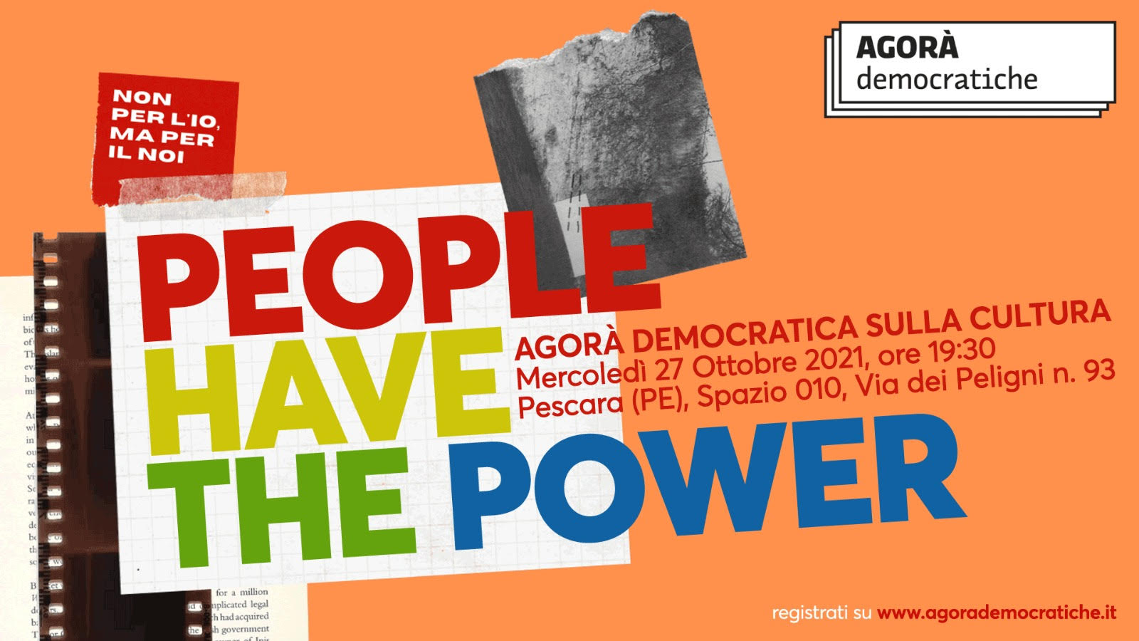 People Have The Power. Il 27 ottobre la prima Agorà Democratica in Provincia di Pescara