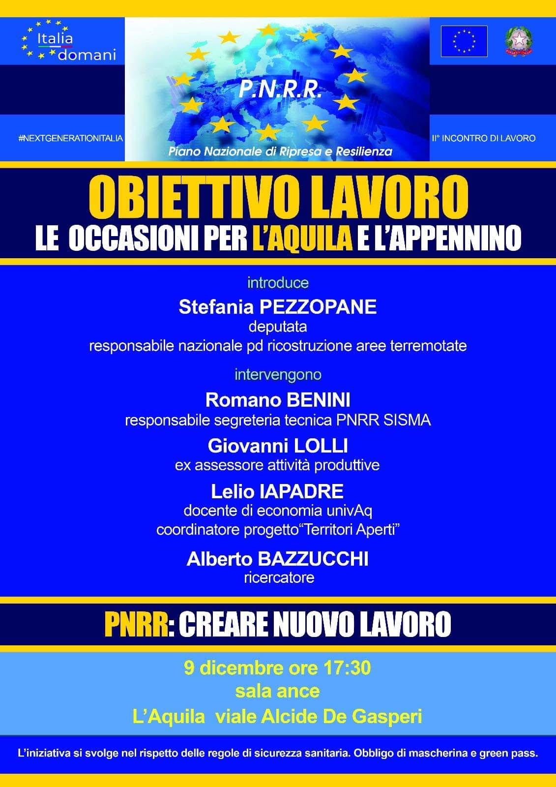 PNRR, Pezzopane: “Incontro il 9 all’ANCE per progettare sviluppo e creare buona occupazione”