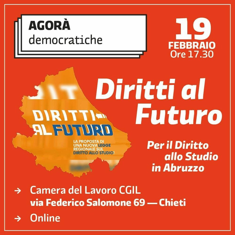 Diritti al futuro: il 19 febbraio l’Agorà Democratica