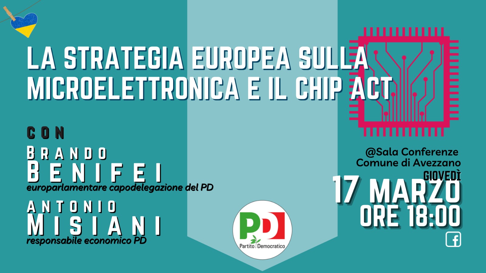 La strategia europea sulla microelettronica e il chip act: il 17 marzo ad Avezzano l’evento del PD Abruzzo