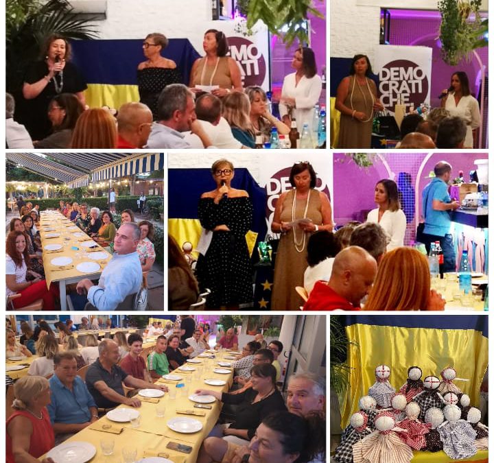 Cena solidale “Slava Ucraina” a Giulianova, la soddisfazione delle Democratiche