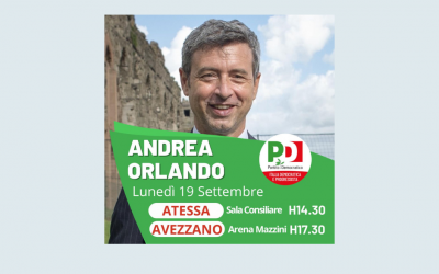 Il 19 settembre il ministro Orlando in Abruzzo. Le tappe ad Atessa e ad Avezzano