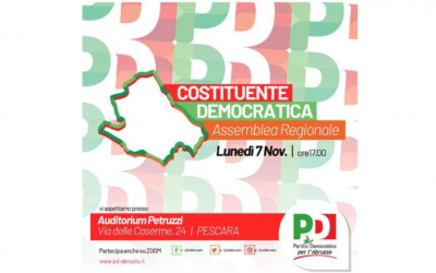 La Costituente Democratica: il 7 novembre l’Assemblea del PD Abruzzo